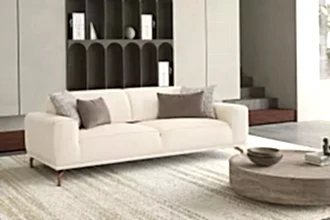 Flora Üçlü Koltuk Krem