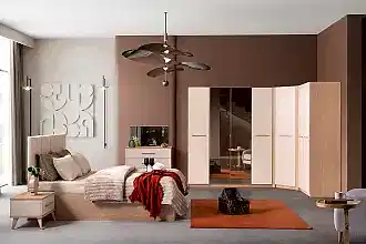Mimosa Köşe Dolaplı Yatak Odası Takımı