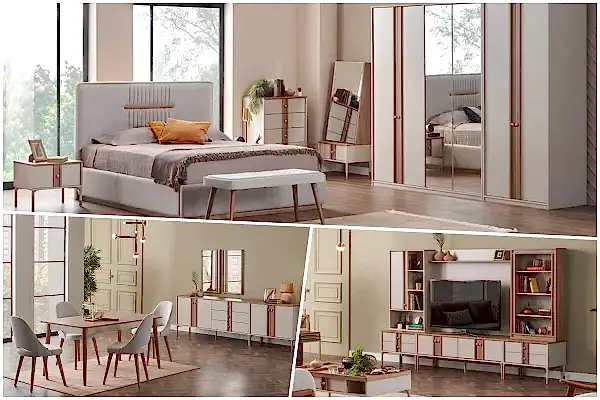 İder Mobilya 3'lü Düğün Paketi - Viyana