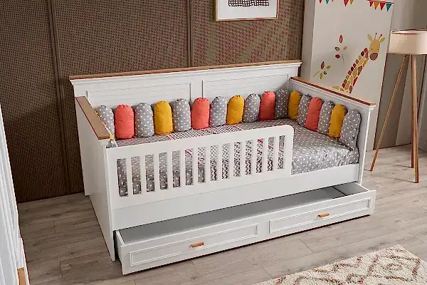 Lofter Çocuk Odası Sedir Karyola + Alt Karyola + Korkuluk