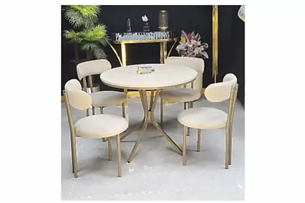 Meriç Mutfak Masası Takımı Cappucino - Traverten