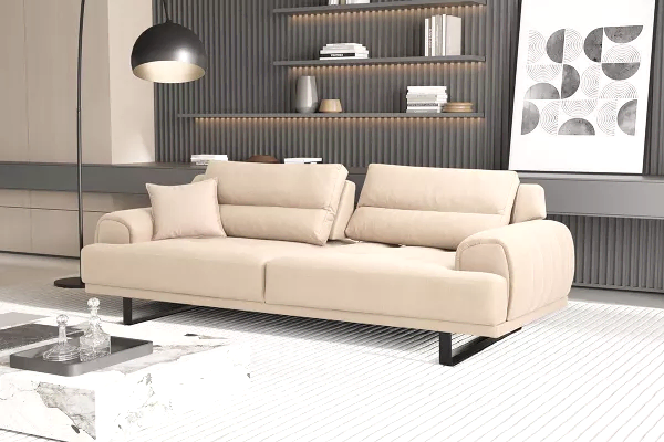 Palermo Üçlü Koltuk Krem