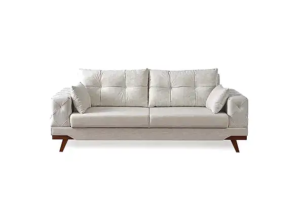 Patara Üçlü Koltuk Krem