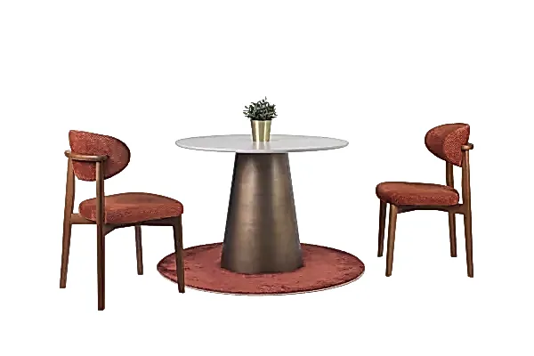 Traverten Masa Takımı 105 cm